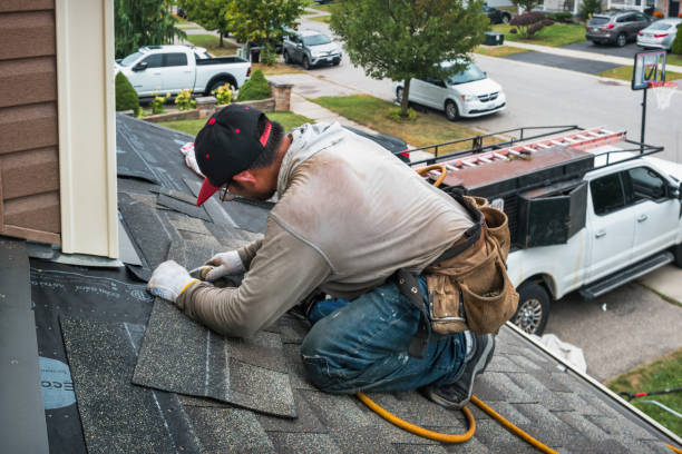 Professional Roofing technician working in South Bethlehem, NY